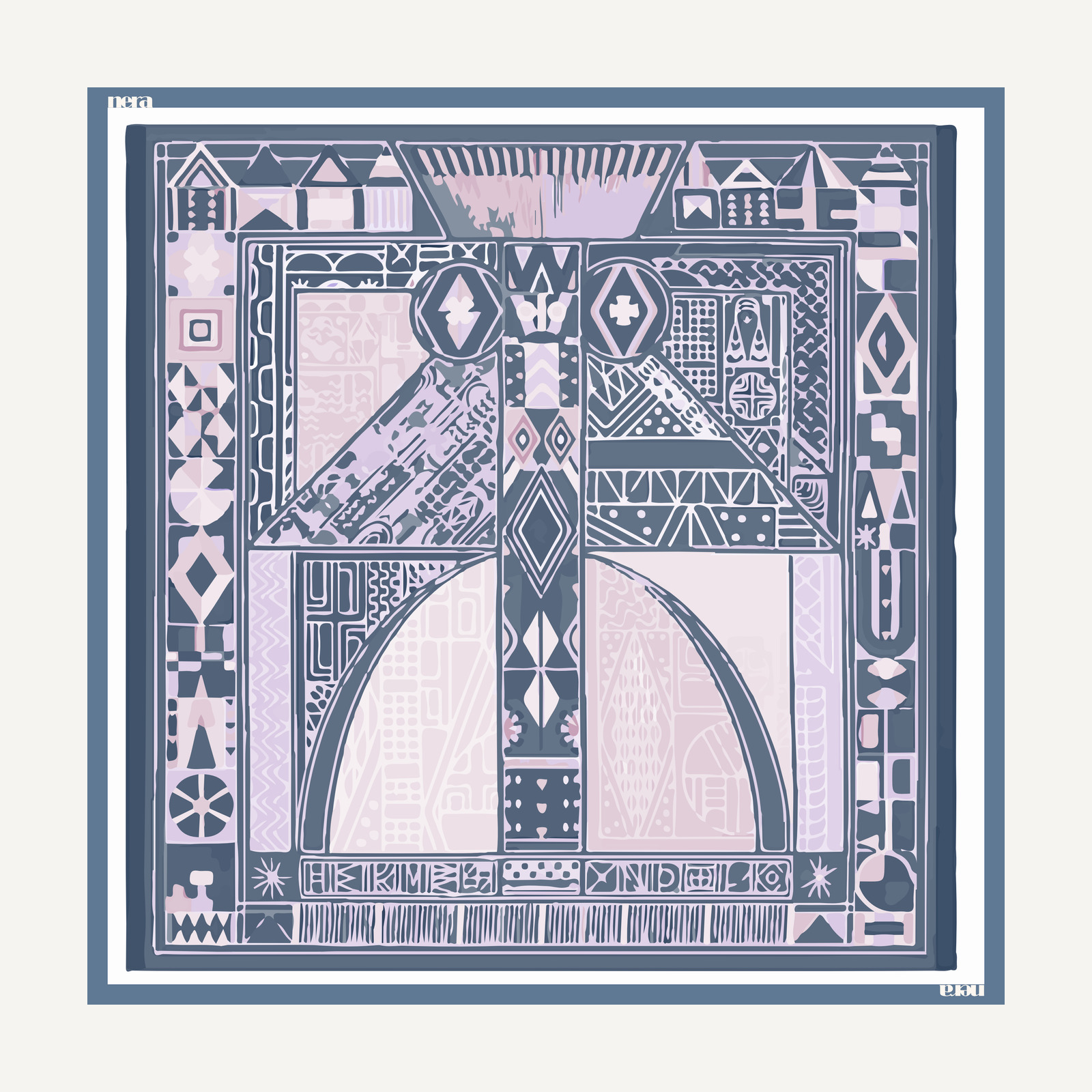Gerbang in Indigo, flat view