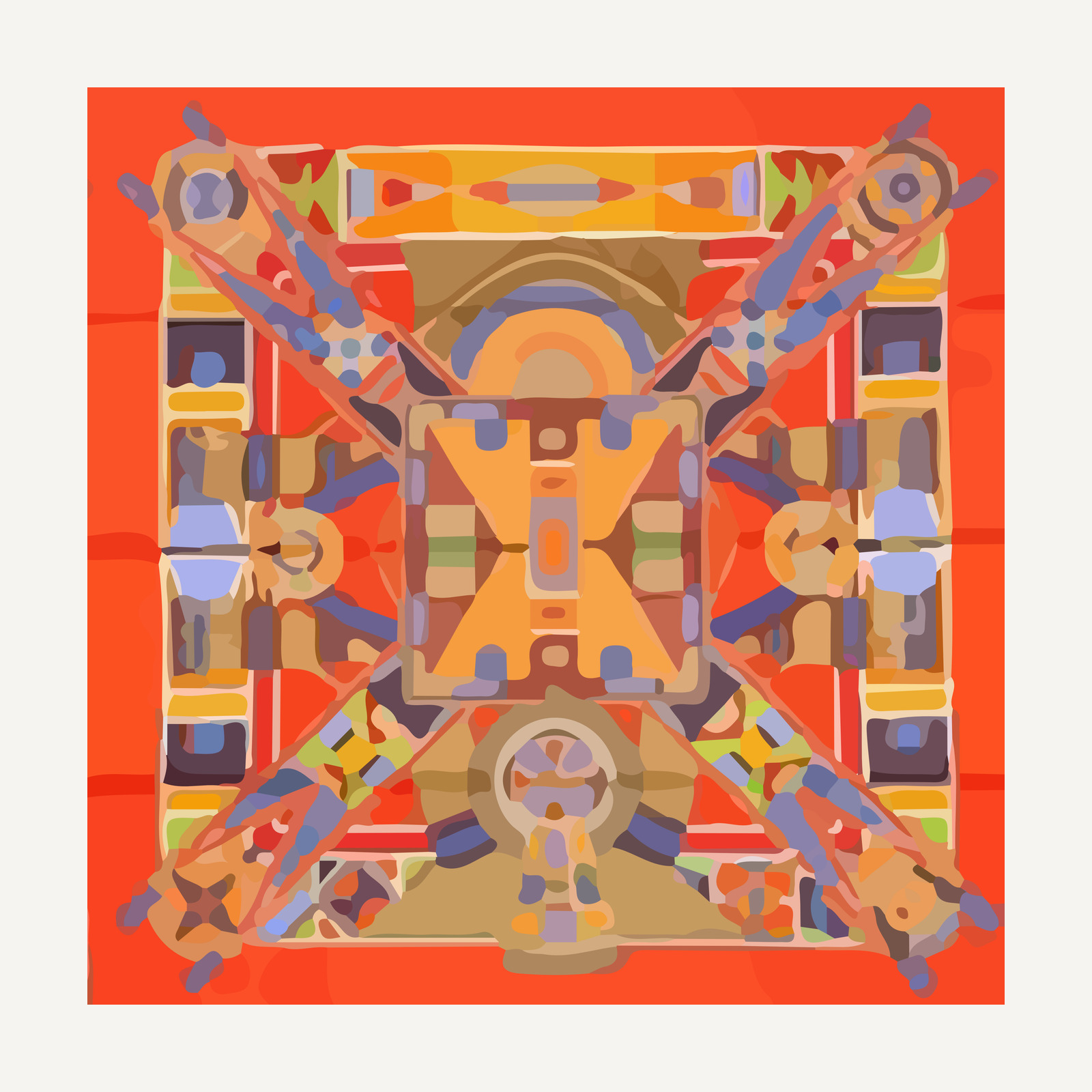 Pasar Jingga in Terracotta, flat view
